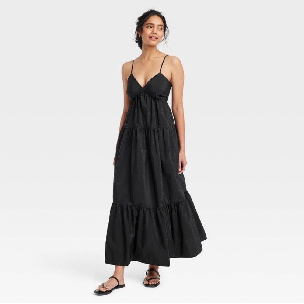 Women’s Black Maxi Sundress ~ a new day - Picture 1 of 4